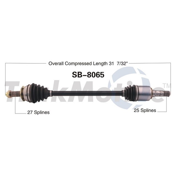 Surtrack Axle Cv Axle Shaft, Sb-8065 SB-8065